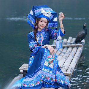 新款三月三服装壮族服饰少数民族服装舞台装表演服女成人整套