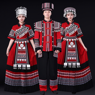 苗族壮族服装贵州少数民族传统服饰成人男女土家族彝族舞蹈演出服