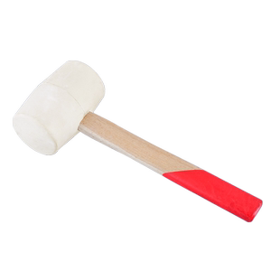 白色木柄橡胶锤铺瓷砖地板安装锤头塑料胶锤子尼龙透明橡皮锤榔头