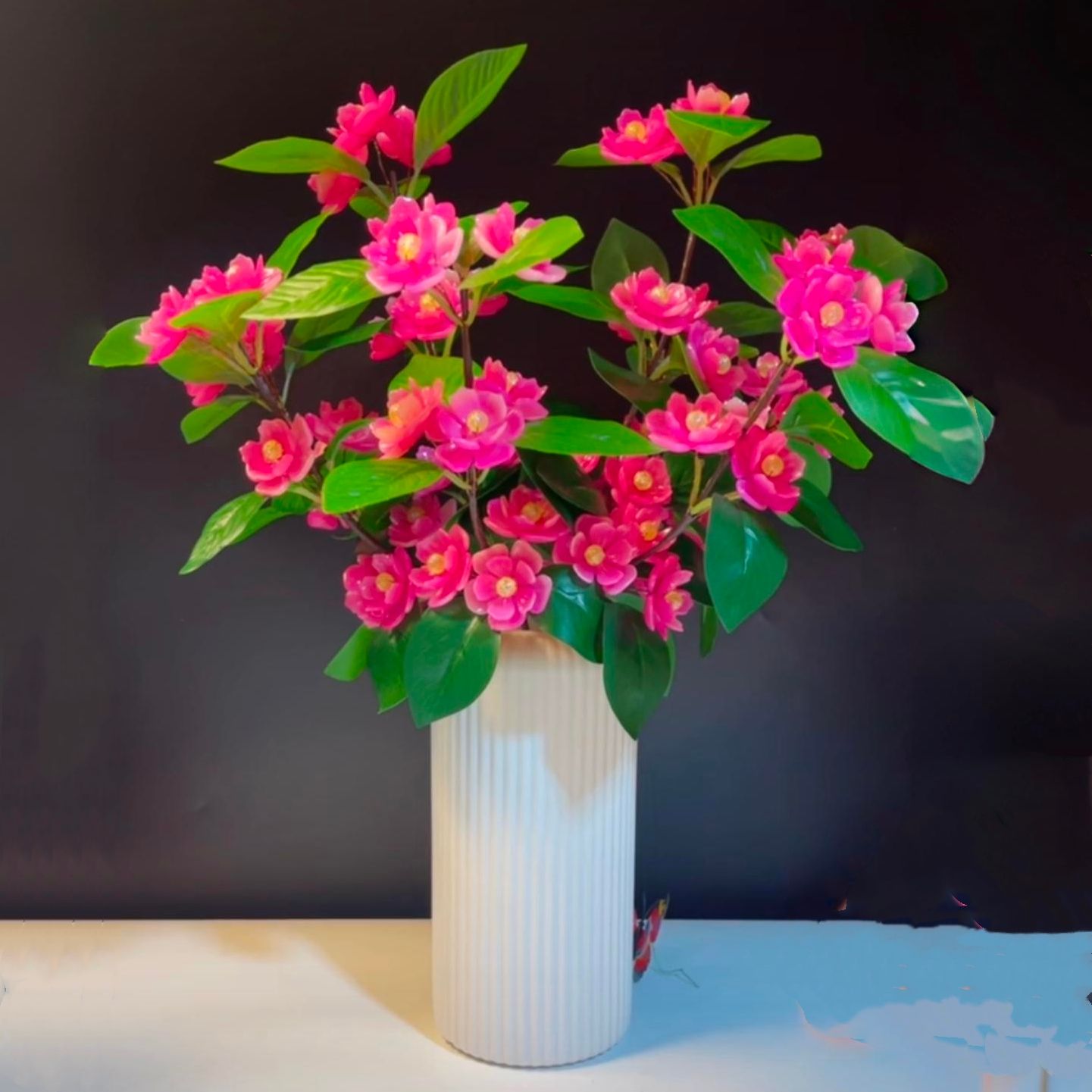 花开富贵花瓶款材料包果冻渐变色送蝴蝶手工DIY制作仿玉花瓣