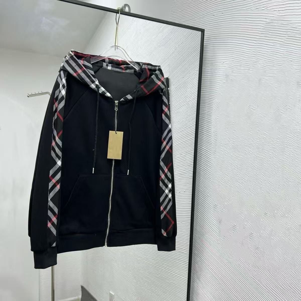 网红同款快手爆款轻奢秋冬新款拉链拼接开衫休闲男女宽松上衣外套