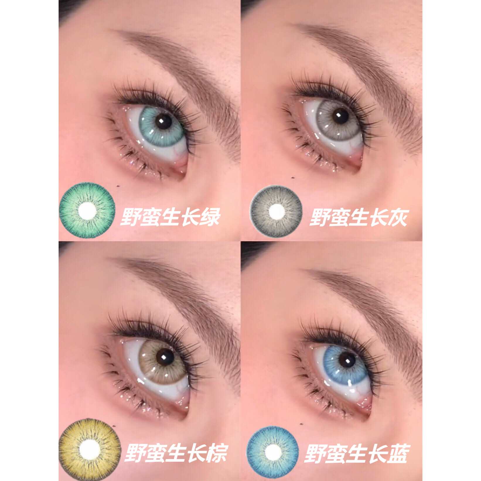 Serltyca同款大直径欧美混血野蛮生长棕灰色美瞳逼真混血色AF