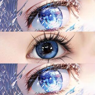 万圣节蓝色美瞳半年抛cos绿色正品 官方旗舰店彩色隐形眼镜EJLK