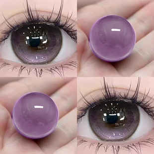 果味节拍美瞳日抛30片混血紫色大直径隐形眼镜次抛女WF官方正品TN