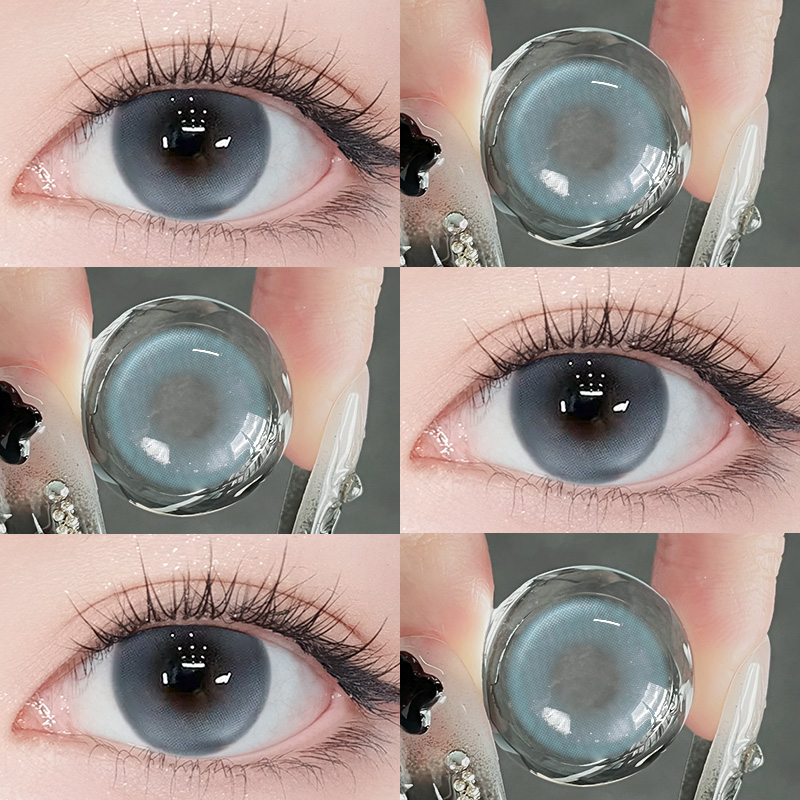 精灵海蓝色美瞳半年抛小直径官网正品旗舰隐形眼镜年抛男女9xx