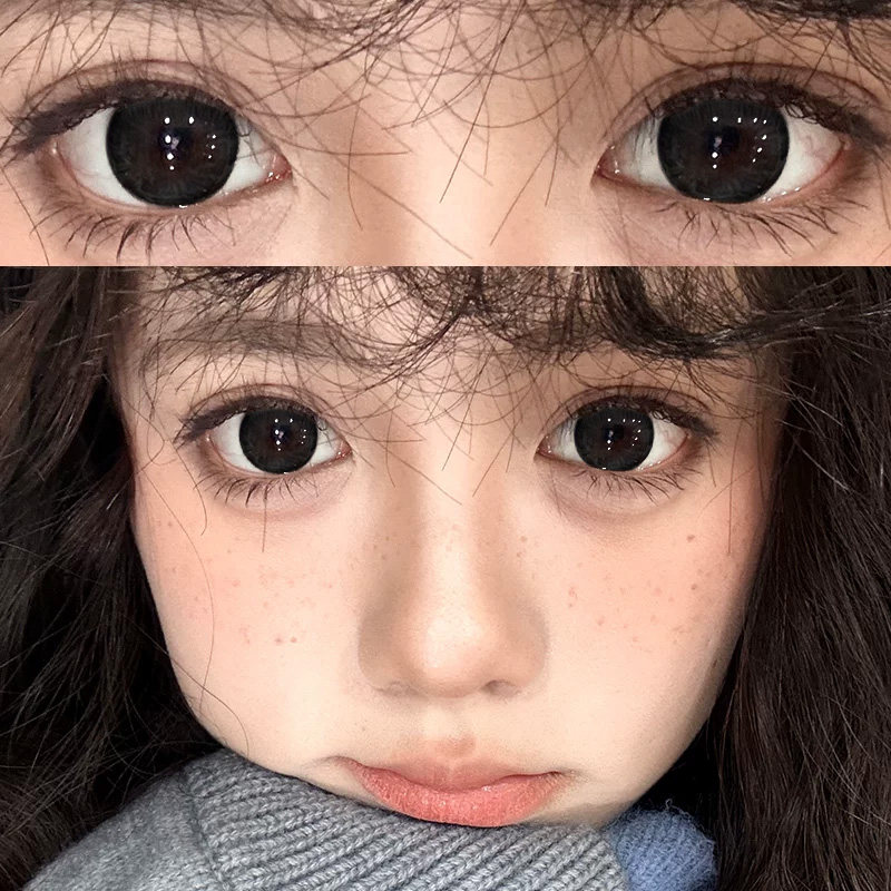 纯爱战神黑色美瞳半年抛大直径自然日常隐形近视眼镜年抛WF正品TN