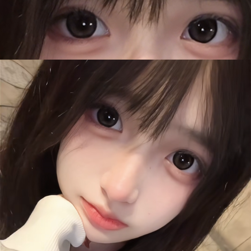 早八摩卡美瞳半年抛大小直径黑色日常隐形眼镜正品官方旗舰店1xx