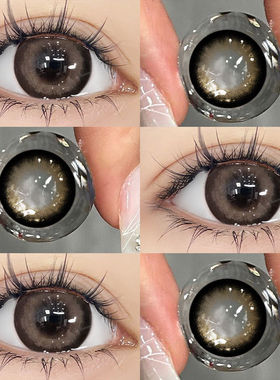 花胶奶糕美瞳半年抛24新款棕色大直径隐形眼镜正品官方旗舰店3xx