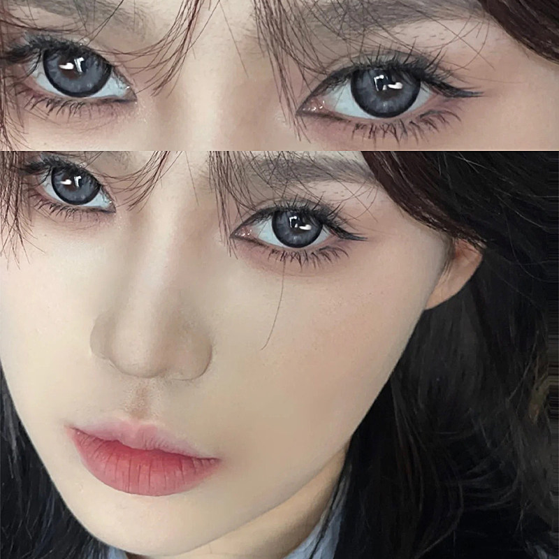 虎纹鲨美瞳半年抛蓝色泰式混血2022年新款大直径女隐形眼镜艾魅k