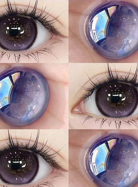 烟花紫色美瞳半年抛大直径混血款隐形眼镜年抛NF官方正品旗舰店TN