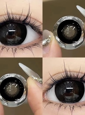 美瞳黑色半年抛大小直径2024年新款dd隐形眼镜正品官方旗舰店女TN