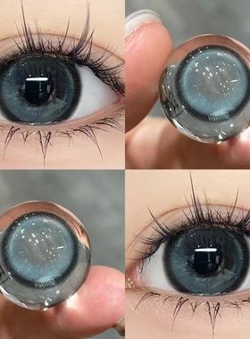 蓝色美瞳半年抛大直径混血天鹅湖蓝隐形眼镜旗舰店正品官网7xx