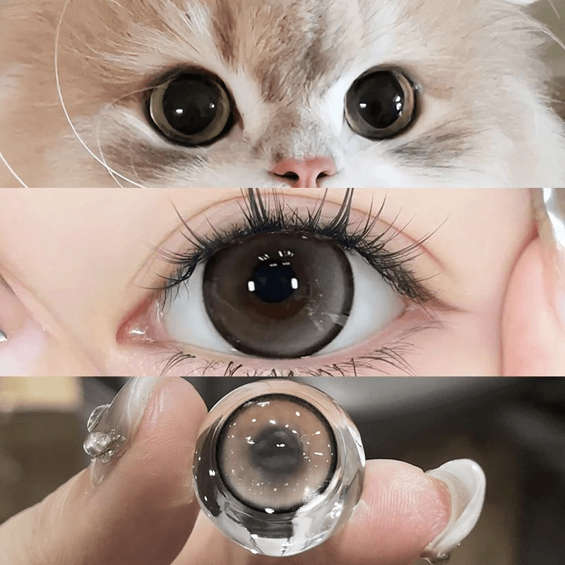 炼乳咖啡棕色美瞳学生半年抛自然大直径隐形眼镜近视官方正品0xx