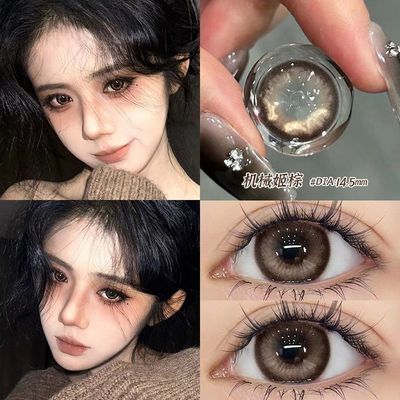 机械姬棕美瞳半年抛大直径棕色欧美混血隐形眼镜年抛NF正品官方TN