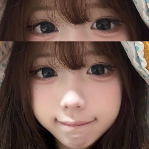 OVOLOOK哭泣小熊灰色美瞳半年抛2片小大直径隐形眼镜官方正品0xx