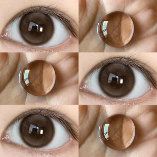 天菜女友美瞳半年抛棕色大直径透氧量高隐形眼镜女WF官网旗舰店TN