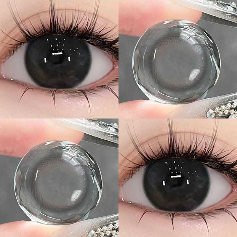 奶油奥利奥黑色美瞳半年抛2片大直径素颜自然彩色隐形眼镜正品5xx