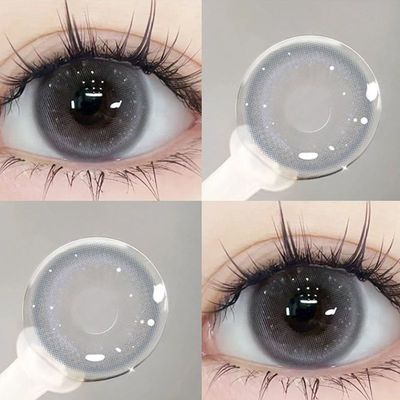 丝绒雾灰美瞳半年抛小直径学生党素颜隐形眼镜正品官方旗舰店1XX