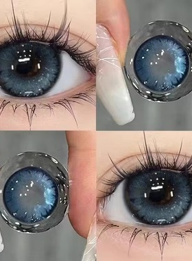 蓝色美瞳半年抛暗夜魔法蓝隐形眼镜cos欧美混血漫画官网旗舰店3xx