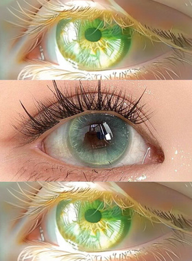 芭比莫阿娜美瞳半年抛绿色cos高显色无锁边隐形眼镜WF官方正品TN