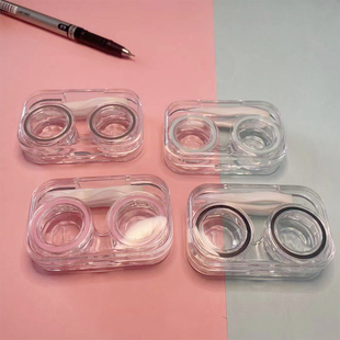 隐形眼镜盒无需拧盖防漏一体ins少女心便携美瞳盒子护理收纳盒zy