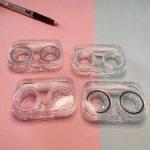 隐形眼镜盒无需拧盖防漏一体ins少女心便携美瞳盒子护理收纳盒zy