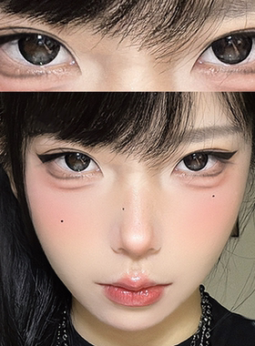 黑色美瞳半年抛大小直径学生党早八素颜款隐形眼镜官方旗舰店1XX