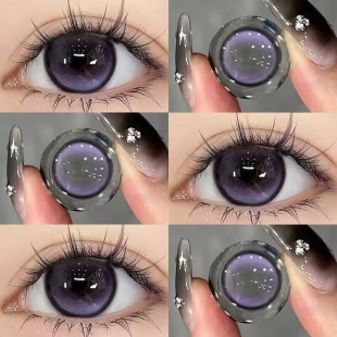 紫薯奶昔美瞳半年抛紫色cos混血款 官网TN 含水量高隐形眼镜NF正品