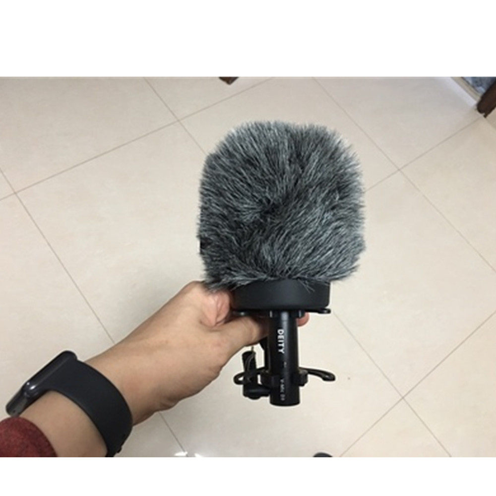 适合爱图仕DEITYV-MIC D3麦克风防风毛毛罩 海绵毛毛一体防风罩