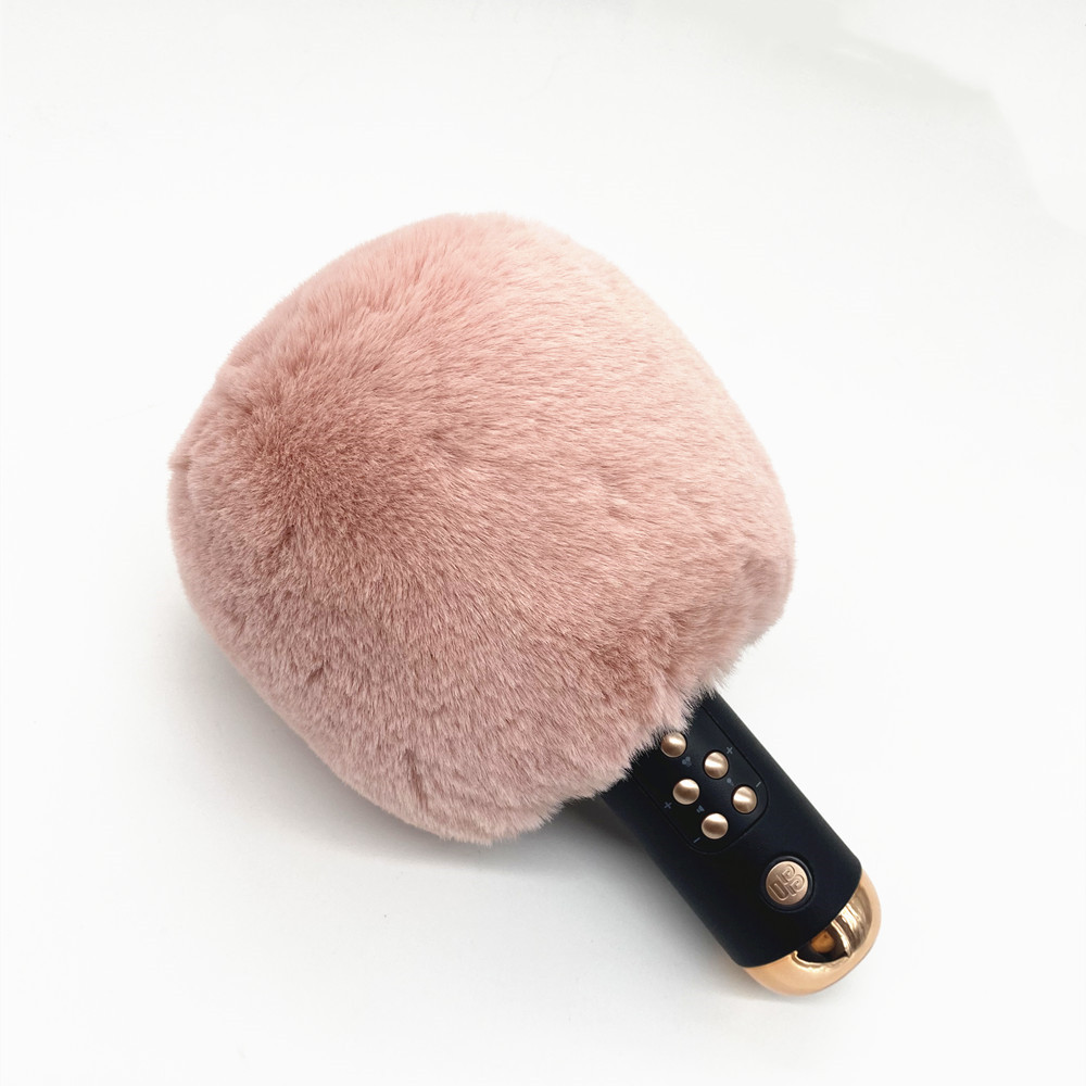 厂家现货适合唱吧麦克风毛毛套小巨蛋G3仿兔毛话筒音响防风毛衣