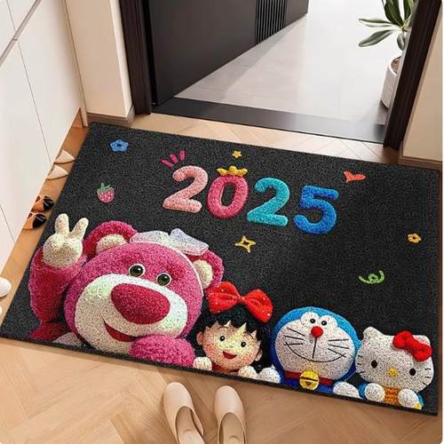2025新款入户门地垫卡通门口进门耐脏玄关门垫子丝圈防滑地毯入门