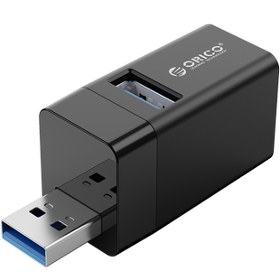 ORICO/奥睿科Mini迷你usb分线器三合一HUB拓展USB扩展转换器转换头USB3.0分线器一拖三USB2.0集线器扩展器