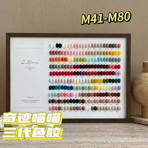 QJforu奇迹喵喵三代色胶M41-M80 美甲甲油胶  1g 共3个链接