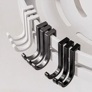 挂钩S钩挂杆专用配件免打孔浴室厨房多功能卫生间置物架金属钩子