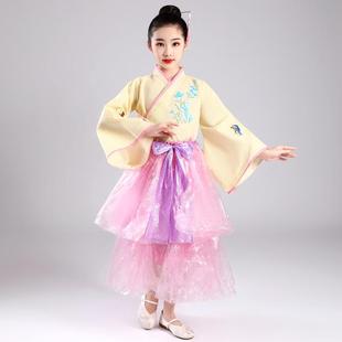 环保时装秀服男女童走秀手工创意自制亲子活动儿童古典汉服演出服