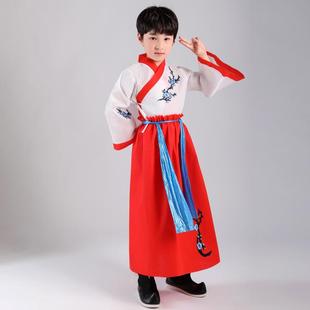 中小学环保时装秀衣服儿童古装汉服男女童走秀手工材料亲子演出服