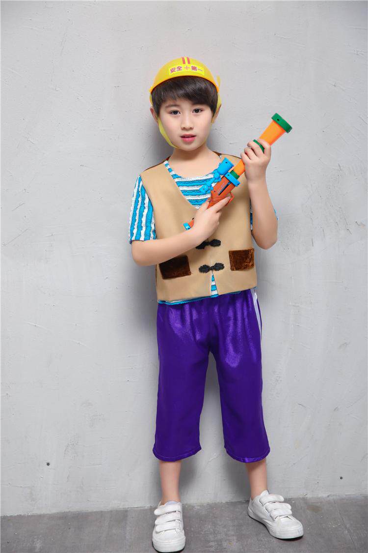 六一熊大熊二光头强动画服装 儿童光头强表演服 幼儿熊出没演出服