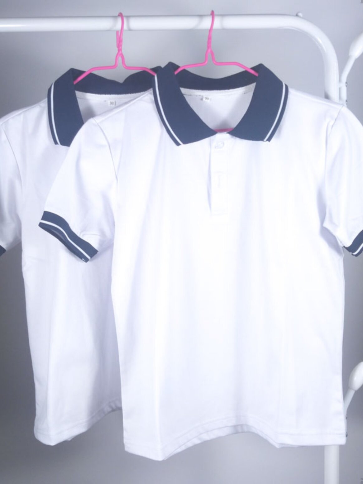 SCHOOL UNIFORM TOPS JUNIOR HIGH SCHOOL HIGH SCHOOL STUDENTS KOREAN LOOSE COLLEGE STYLE VERSATILE MEN AND WOMEN WHITE SHORT SLEEVE T-SHIRT CLASS UNIFORM SUMMER
