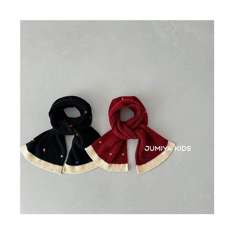 安哥拉红色儿童围巾冬季宝宝针织柔软防风男童女童新年围脖秋冬款