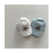 春男孩棒球帽宝宝遮阳帽 2025新款 清凉蓝 韩国儿童防晒帽男童夏季