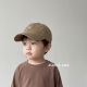 儿童棒球帽春秋季 洋气小字母刺绣纯色简约帽子男女童宝宝鸭舌帽潮
