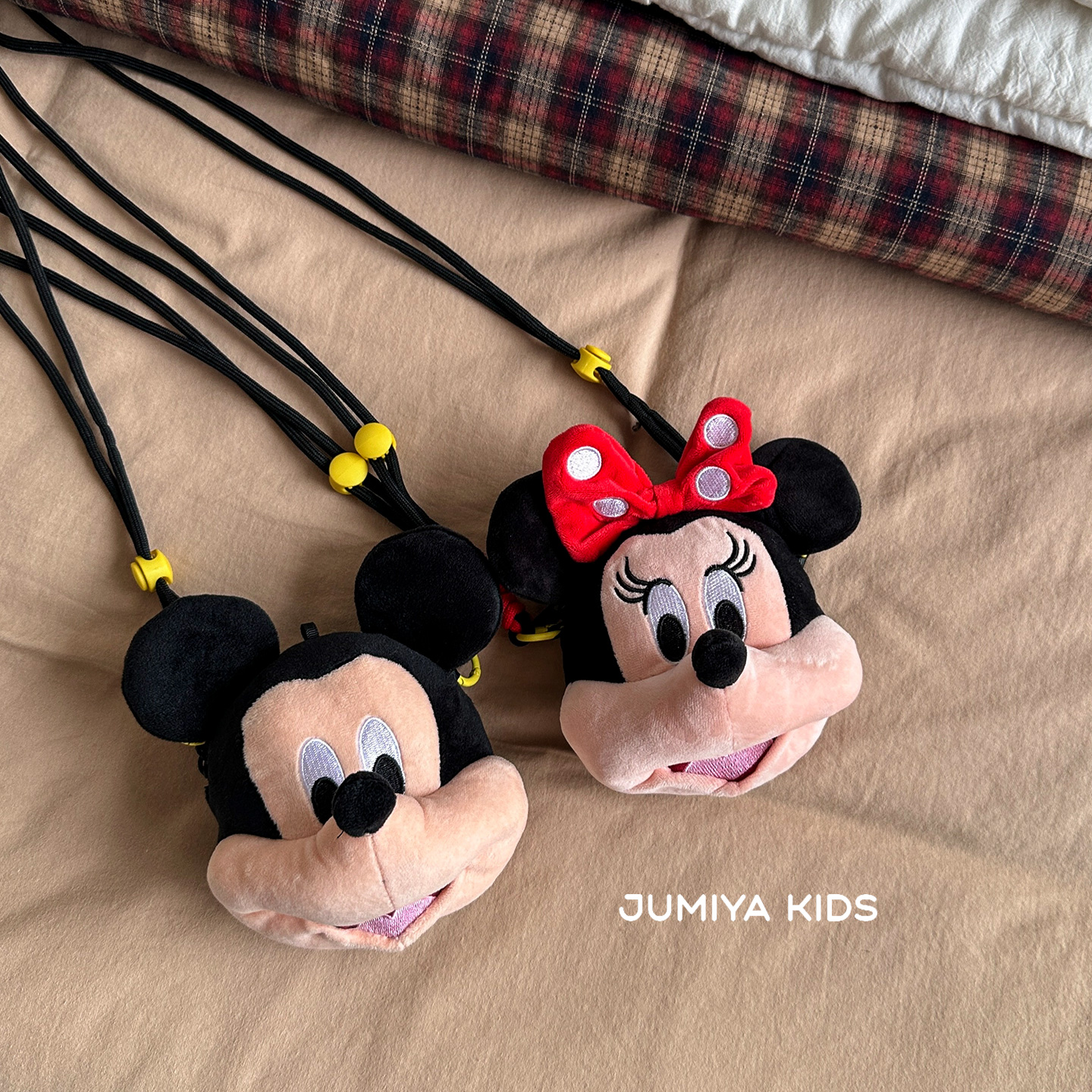 可爱米奇米妮儿童零钱包洋气男童女童斜挎包包女孩单肩包公仔背包