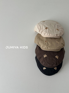 小熊前进帽~韩国男童鸭舌帽春秋1-3岁夏洋气薄款贝雷帽宝宝帽子潮