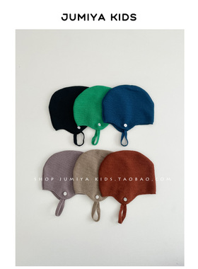 韩里韩气~hin好搭/韩系婴儿帽子0一1岁秋冬季护耳男女宝宝外出潮