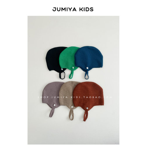 韩国洋气针织婴儿毛线帽