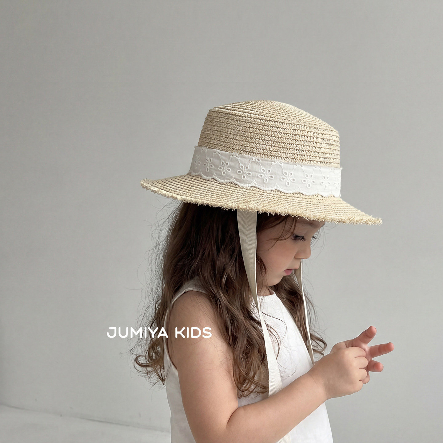 夏威夷度假小草帽~韩国儿童帽子夏韩国女宝宝洋气女童沙滩小礼帽