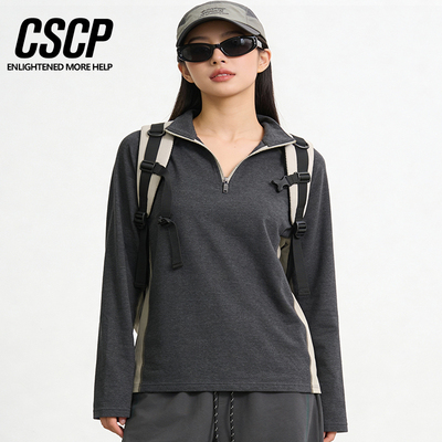 徒步登山半拉链立领保暖卫衣女