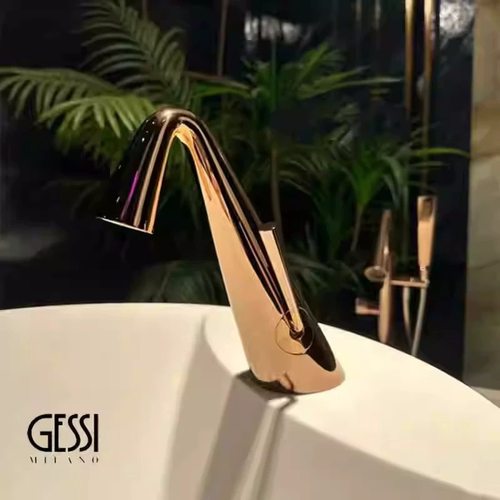 意大利捷仕水龙头CONO系列全铜设计感艺术造型台上下盆卫生间面盆
