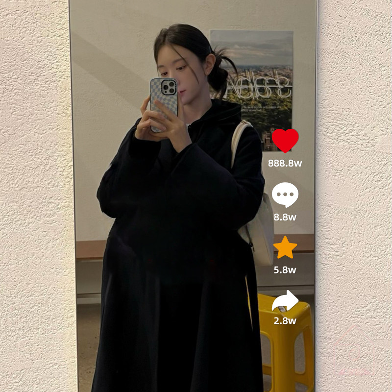 网红ins风抖音点赞小红心卫生间自拍镜子装饰贴纸店铺试衣镜墙贴