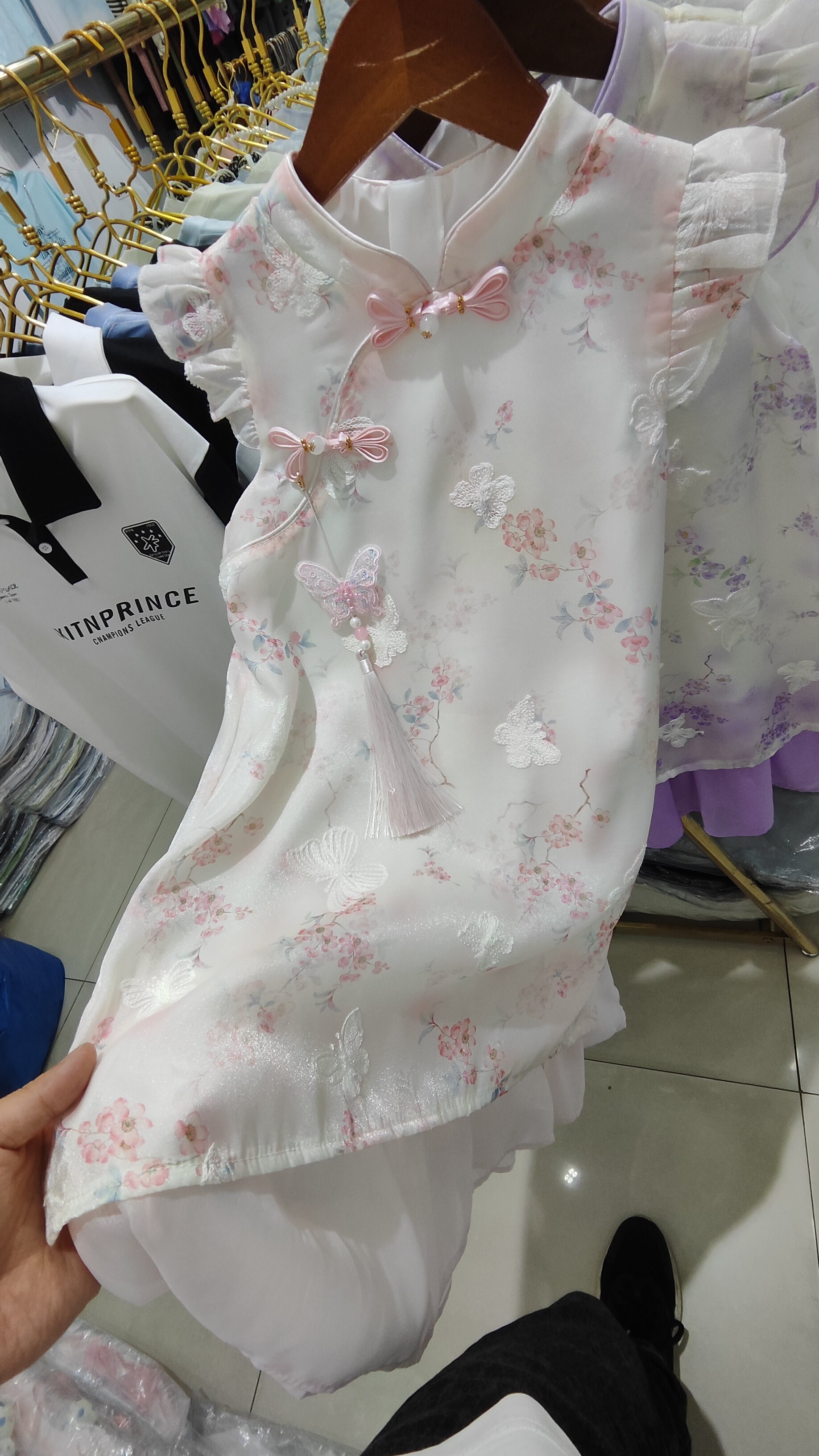 女童旗袍连衣裙夏装女宝宝礼服夏季童公主裙中国风汉服无袖旗袍裙